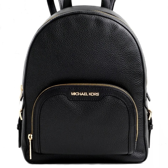 Michael Kors Backpack Bag Jaycee Md Pkt Backpack Leather Black NWT - Picture 3 of 14